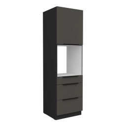 Kuchyňská skříňka ARIA 60 DPS-210 3S 1F korpus černá, dvířka šedá