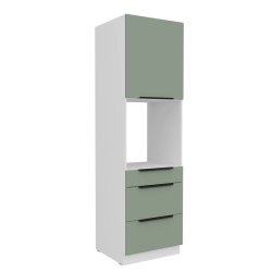 Kuchyňská skříňka ARIA 60 DPS-210 3S 1F korpus bílá, dvířka Aquamarine-SA