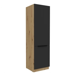 Kuchyňská skříňka ARIA 60 LO-210 2F korpus dub artisan, dvířka černá