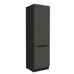 Kuchyňská skříňka ARIA 60 LO-210 2F korpus černá, dvířka šedá