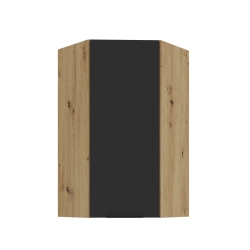 Kuchyňská skříňka ARIA 60x60 GN-108 1F (45°) 
korpus dub artisan, dvířka černá