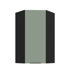 Kuchyňská skříňka ARIA 60x60 GN-108 1F (45°) 
korpus černá, dvířka Aquamarine-SA