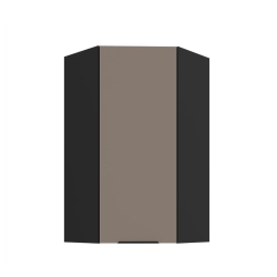 Kuchyňská skříňka ARIA 60x60 GN-108 1F (45°) 
korpus černá, dvířka Sandgrau-TA 