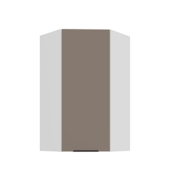 Kuchyňská skříňka ARIA 60x60 GN-108 1F (45°) 
korpus bílá, dvířka Sandgrau-TA