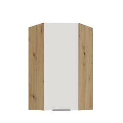 Kuchyňská skříňka ARIA 60x60 GN-108 1F (45°) 
korpus dub artisan, dvířka bílá"