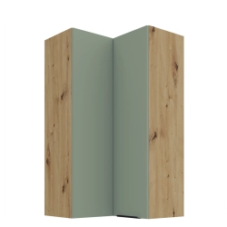 Kuchyňská skříňka ARIA 60x60 GN-108 2F (90°) 
korpus dub artisan, dvířka Aquamarine-SA