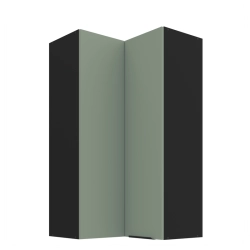 Kuchyňská skříňka ARIA 60x60 GN-108 2F (90°) 
korpus černá, dvířka Aquamarine-SA