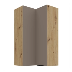 Kuchyňská skříňka ARIA 60x60 GN-108 2F (90°) 
korpus dub artisan, dvířka Sandgrau-TA
