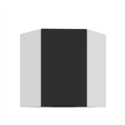 Kuchyňská skříňka ARIA 60x60 GN-72 1F (45°) 
korpus bílá, dvířka černá 