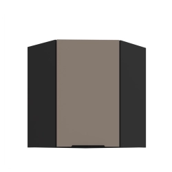 Kuchyňská skříňka ARIA 60x60 GN-72 1F (45°) 
korpus černá, dvířka Sandgrau-TA