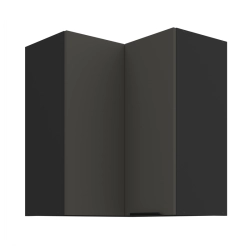 Kuchyňská skříňka ARIA 60x60 GN-72 2F (90°) 
korpus černá, dvířka šedá
