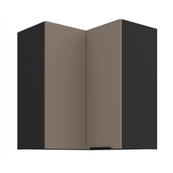 Kuchyňská skříňka ARIA 60x60 GN-72 2F (90°) 
korpus černá, dvířka Sandgrau-TA