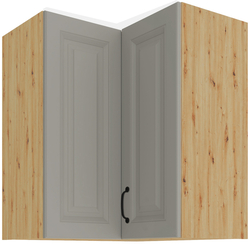 Kuchyňská skříňka Stilo 60x60 GN-72 2F (90°), korpus dub artisan / dvířka světle šedá CLAY