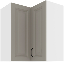 Kuchyňská skříňka Stilo 60x60 GN-72 2F (90°), korpus bílá / dvířka světle šedá CLAY