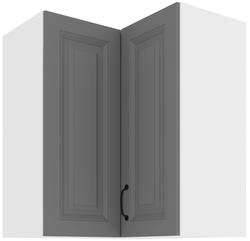Kuchyňská skříňka Stilo 60x60 GN-72 2F (90°), korpus bílá / dvířka šedá DUST
