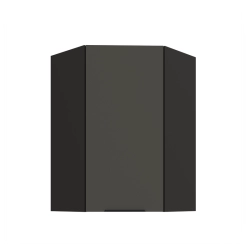 Kuchyňská skříňka ARIA 60x60 GN-90 1F (45°) 
korpus černá, dvířka šedá  