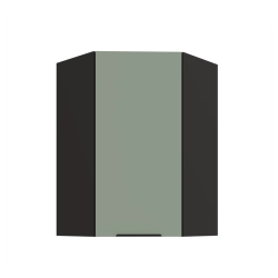 Kuchyňská skříňka ARIA 60x60 GN-90 1F (45°) 
korpus černá, dvířka Aquamarine-SA