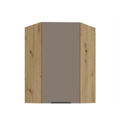 Kuchyňská skříňka ARIA 60x60 GN-90 1F (45°) 
korpus dub artisan, dvířka Sandgrau-TA 