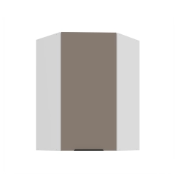 Kuchyňská skříňka ARIA 60x60 GN-90 1F (45°) 
korpus bílá, dvířka Sandgrau-TA