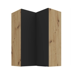 Kuchyňská skříňka ARIA 60x60 GN-90 2F (90°) 
korpus dub artisan, dvířka černá