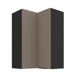 Kuchyňská skříňka ARIA 60x60 GN-90 2F (90°) 
korpus černá, dvířka Sandgrau-TA
