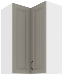 Kuchyňská skříňka Stilo 60x60 GN-90 2F (90°), korpus bílá / dvířka světle šedá CLAY