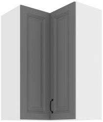 Kuchyňská skříňka Stilo 60x60 GN-90 2F (90°), korpus bílá / dvířka šedá DUST