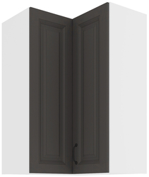 Kuchyňská skříňka Stilo 60x60 GN-90 2F (90°), korpus bílá / dvířka šedá