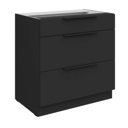 Kuchyňská skříňka ARIA 80 D 3S BB 
korpus černá, dvířka černá