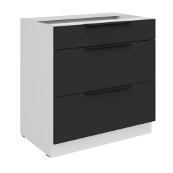 Kuchyňská skříňka ARIA 80 D 3S BB
korpus bílá, dvířka černá 
