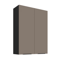Kuchyňská skříňka ARIA 80 G-108 2F 
korpus černá, dvířka Sandgrau-TA