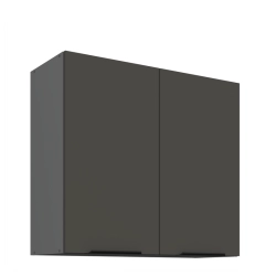 Kuchyňská skříňka ARIA antracit 80 G-72 2F  / dvířka šedá
