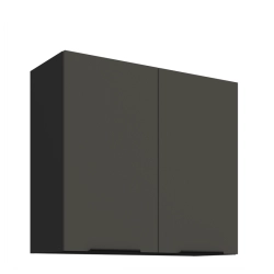 Kuchyňská skříňka ARIA 80 G-72 2F 
korpus černá, dvířka šedá
