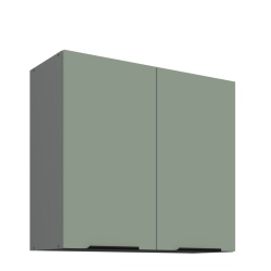Kuchyňská skříňka ARIA antracit 80 G-72 2F / dvířka Aguamarine