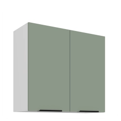 Kuchyňská skříňka ARIA 80 G-72 2F korpus bílá, dvířka Aquamarine-SA