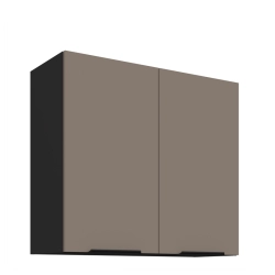 Kuchyňská skříňka ARIA 80 G-72 2F 
korpus černá, dvířka Sandgrau-TA