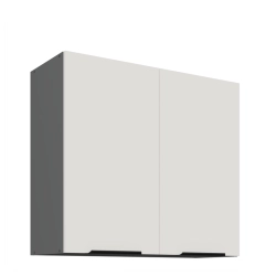 Kuchyňská skříňka ARIA antracit 80 G-72 2F / dvířka bílá