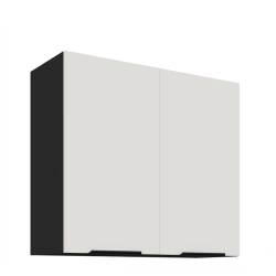 Kuchyňská skříňka ARIA 80 G-72 2F korpus černá, dvířka bílá