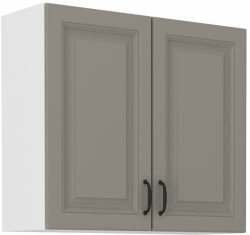 Kuchyňská skříňka Stilo 80 G-72 2F, korpus bílá / dvířka světle šedá CLAY