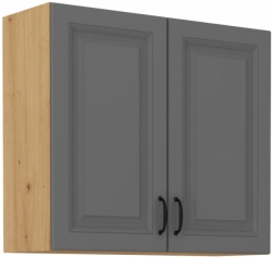 Kuchyňská skříňka Stilo 80 G-72 2F, korpus dub artisan / dvířka šedá DUST
