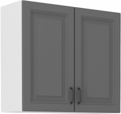 Kuchyňská skříňka Stilo 80 G-72 2F, korpus bílá / dvířka šedá DUST