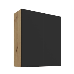 Kuchyňská skříňka ARIA  80 G-90 2F 
korpus dub artisan, dvířka černá