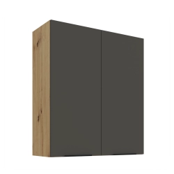 Kuchyňská skříňka ARIA  80 G-90 2F 
korpus dub artisan, dvířka šedá
