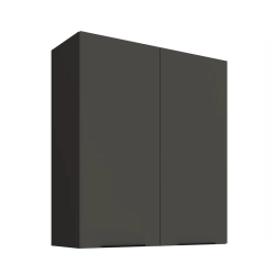 Kuchyňská skříňka ARIA  80 G-90 2F korpus černá, dvířka šedá