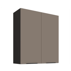 Kuchyňská skříňka ARIA  80 G-90 2F 
korpus černá, dvířka Sandgrau-TA