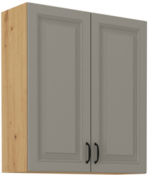Kuchyňská skříňka Stilo 80 G-90 2F, korpus dub artisan / dvířka světle šedá CLAY