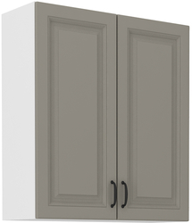 Kuchyňská skříňka Stilo 80 G-90 2F, korpus bílá / dvířka světle šedá CLAY