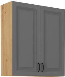 Kuchyňská skříňka Stilo 80 G-90 2F, korpus dub artisan / dvířka šedá DUST