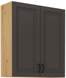 Kuchyňská skříňka Stilo 80 G-90 2F, korpus dub artisan / dvířka šedá