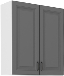 Kuchyňská skříňka Stilo 80 G-90 2F, korpus bílá / dvířka šedá DUST